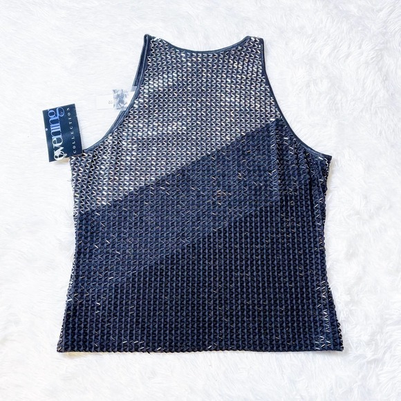 Epic Banded Sequined Evening Tank Top Size Small - Picture 5 of 7